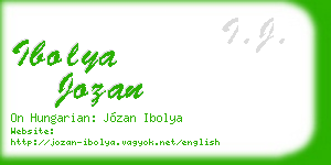 ibolya jozan business card